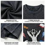 Chaoticclub Feral And Free Raccoon Washed T-Shirt