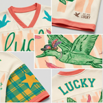 ChaoticClub Striped Lucky Duck Summer Mesh Jersey