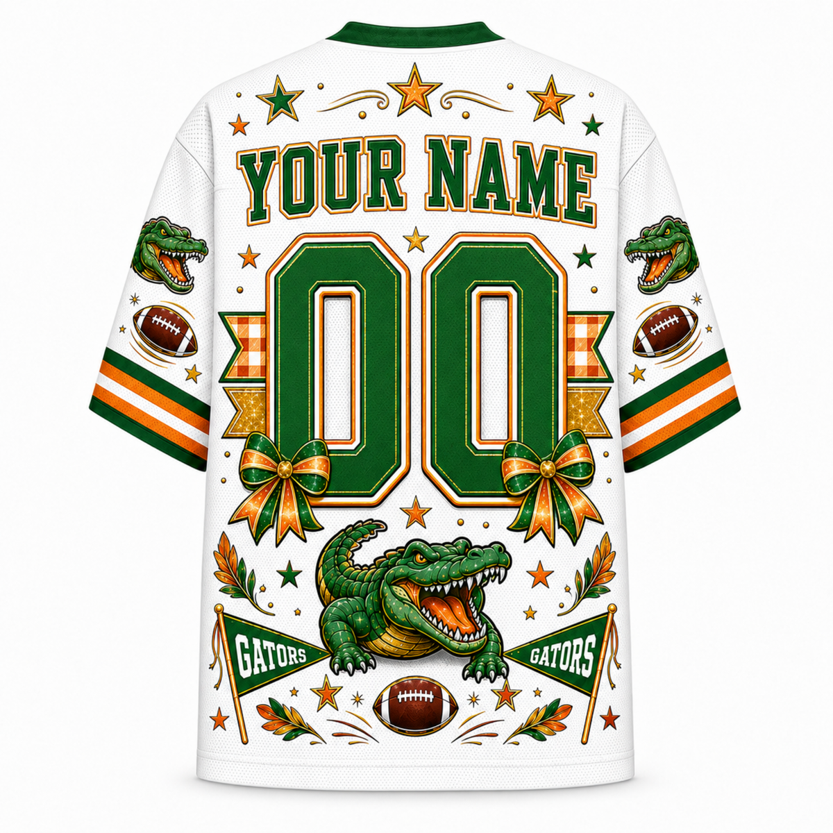 Chaotic Club Custom Mascot Coquette Bow Game Day Mesh Jersey