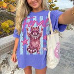 ChaoticClub Summer Feral Raccoon Neon T-Shirt