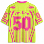 ChaoticClub Everything Is Fine Skull Neon Summer Mesh Jersey