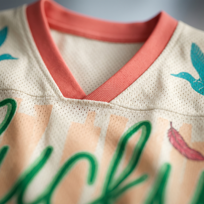 ChaoticClub Striped Lucky Duck Summer Mesh Jersey