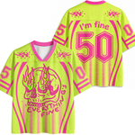 ChaoticClub Everything Is Fine Skull Neon Summer Mesh Jersey