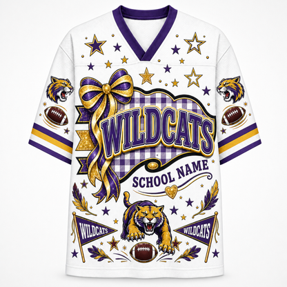 Chaotic Club Custom Mascot Coquette Bow Game Day Mesh Jersey