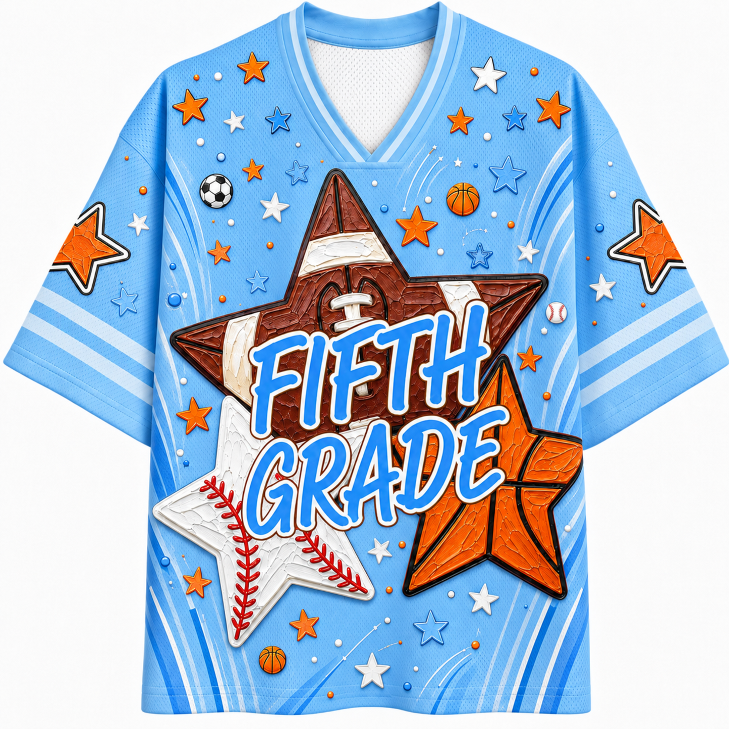 ChaoticClub Back to School Fall Football Basketball Baseball Mesh Jersey