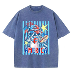 Chaoticclub 4th of July Raccoon Washed T-Shirt