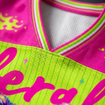 ChaoticClub Striped Feral Summer Neon Raccoon Mesh Jersey