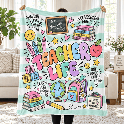 Chaotic Club Personalized Teacher Fleece Blanket