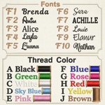 Personalized Embroidered Striped Seersucker Makeup Bag