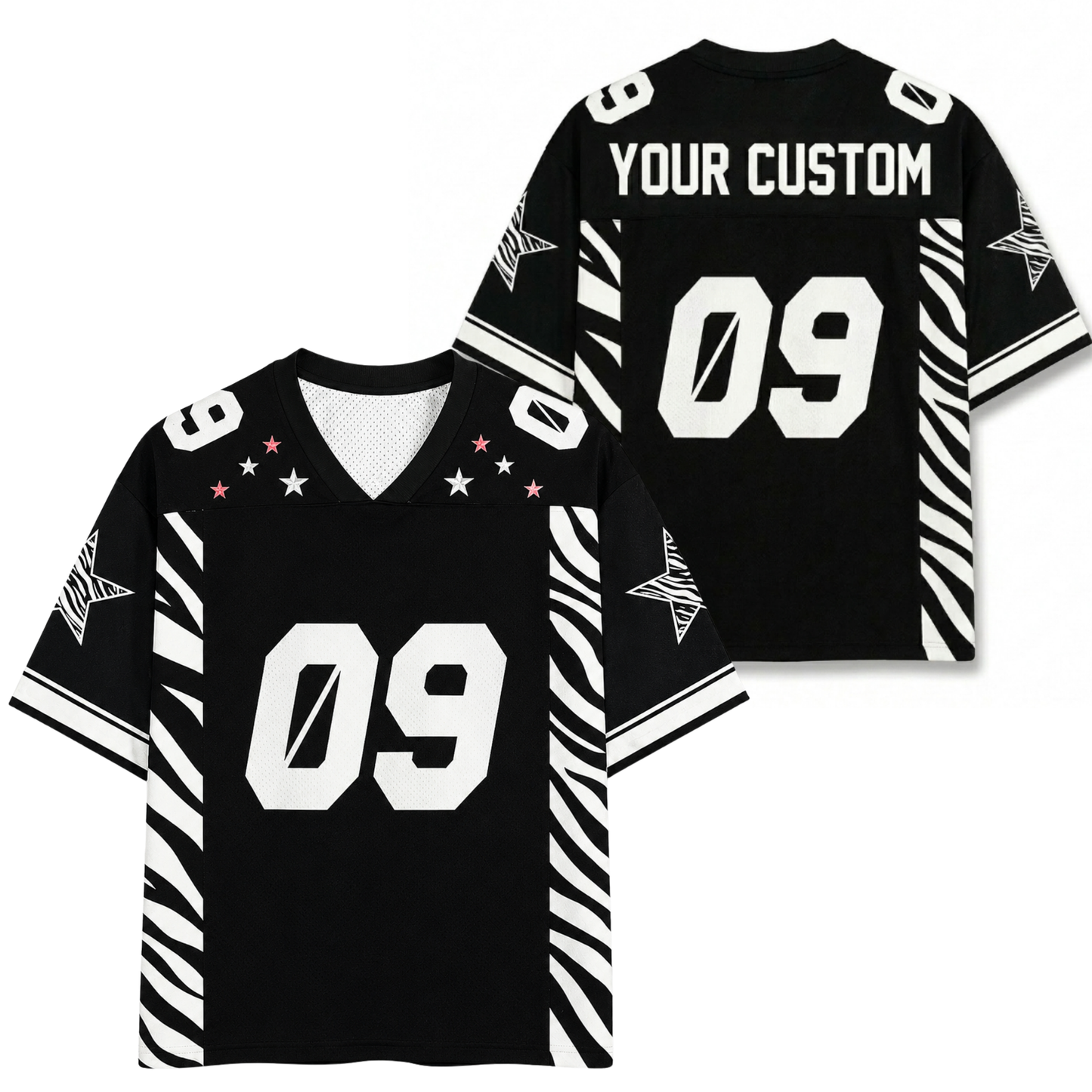 ChaoticClub Personalized Blink Leopard Stars Mesh Jersey