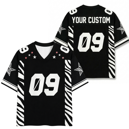 ChaoticClub Personalized Blink Leopard Stars Mesh Jersey