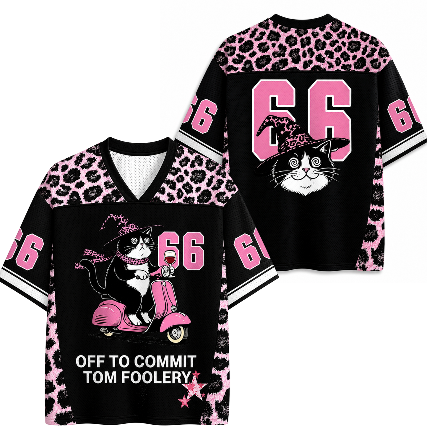 ChaoticClub Off To Commit Tomfoolery Cat Mesh Jersey
