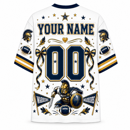 Chaotic Club Custom Mascot Coquette Bow Game Day Mesh Jersey