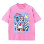 Chaoticclub 4th of July Raccoon Washed T-Shirt