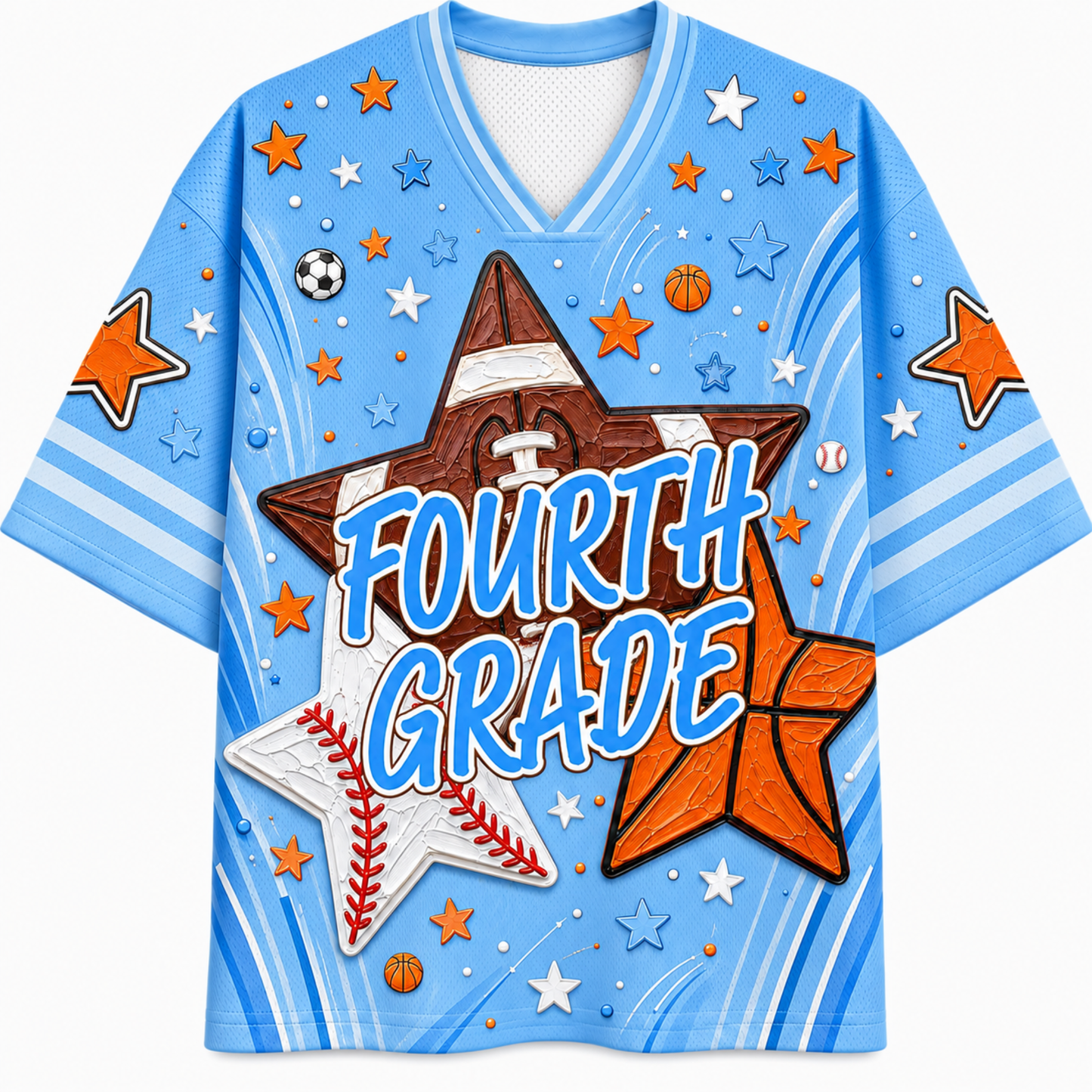 ChaoticClub Back to School Fall Football Basketball Baseball Mesh Jersey