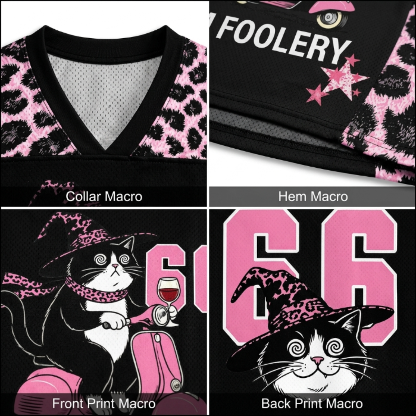 ChaoticClub Off To Commit Tomfoolery Cat Mesh Jersey