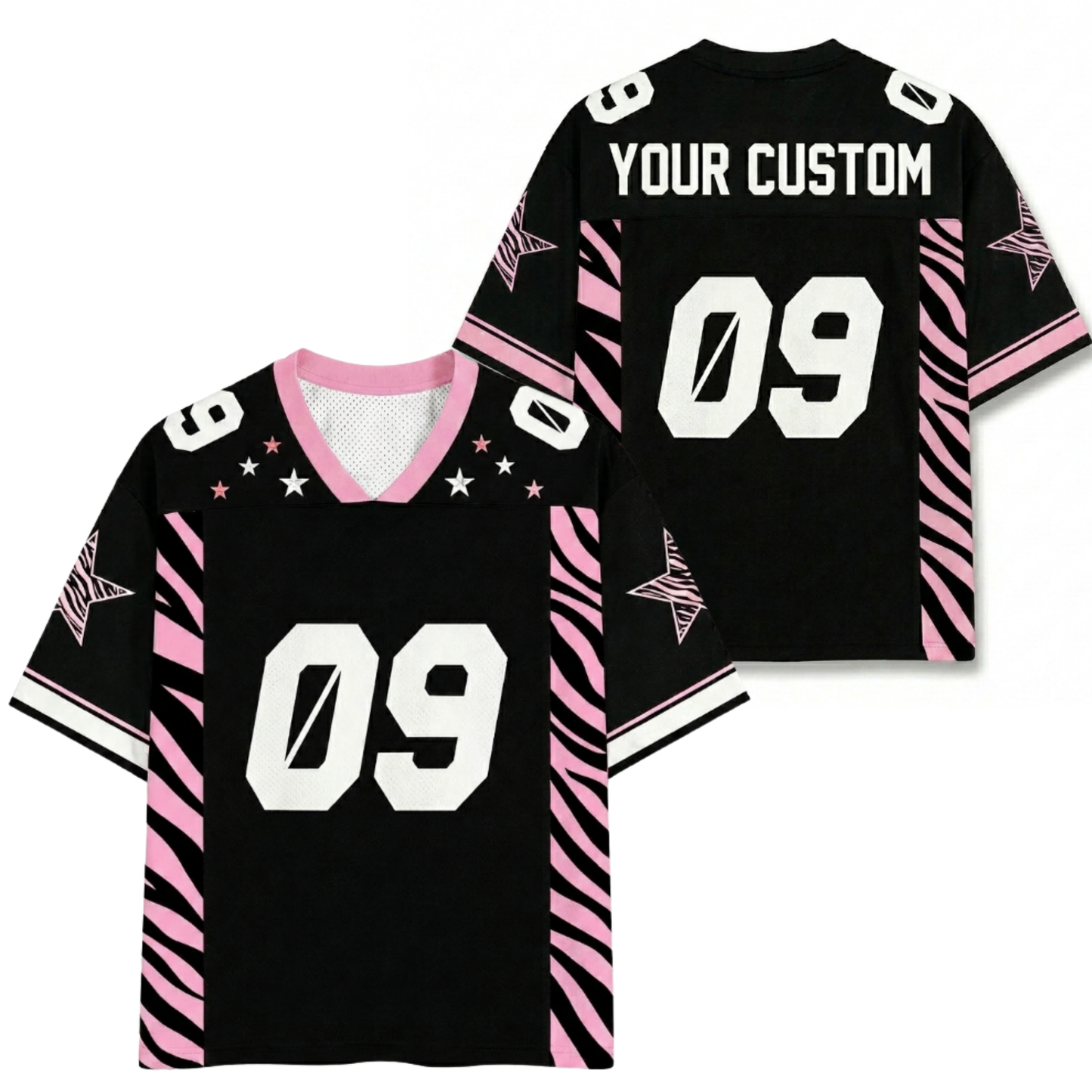ChaoticClub Personalized Blink Leopard Stars Mesh Jersey