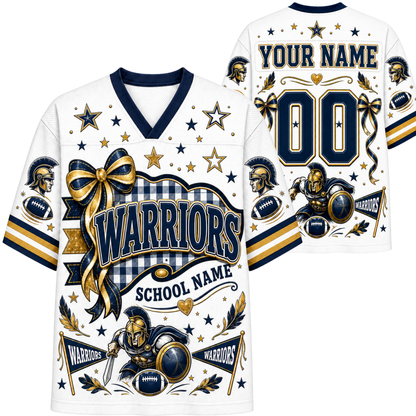 Chaotic Club Custom Mascot Coquette Bow Game Day Mesh Jersey