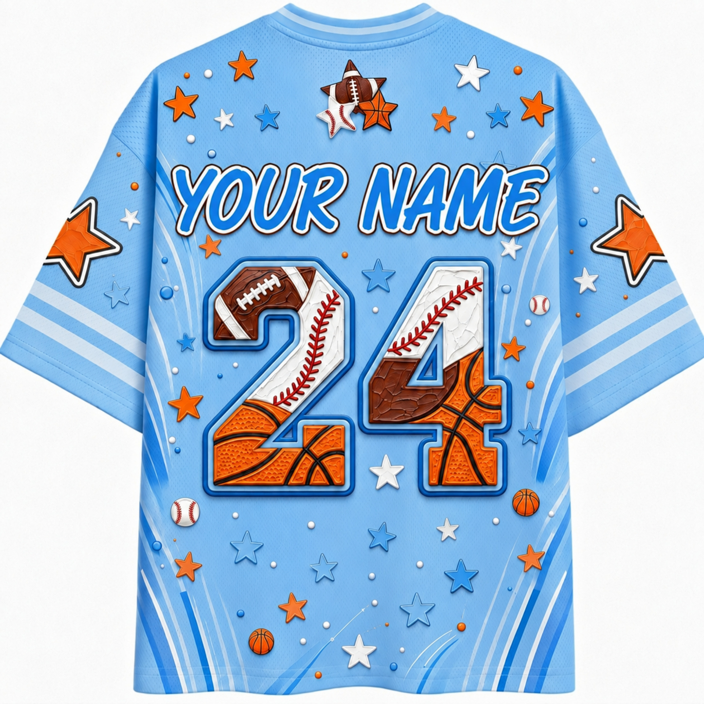ChaoticClub Back to School Fall Football Basketball Baseball Mesh Jersey