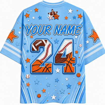 ChaoticClub Back to School Fall Football Basketball Baseball Mesh Jersey
