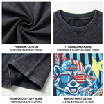 Chaoticclub 4th of July Raccoon Washed T-Shirt