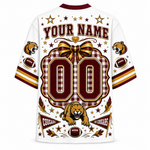 Chaotic Club Custom Mascot Coquette Bow Game Day Mesh Jersey