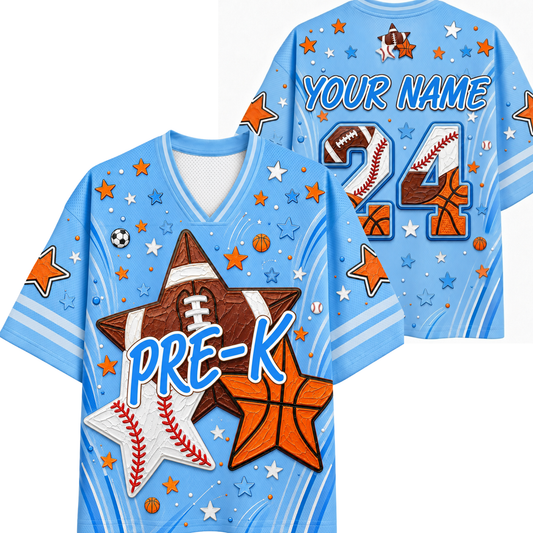 Chaotic Club Back to School Fall Football Basketball Baseball Mesh Jersey