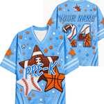 ChaoticClub Back to School Fall Football Basketball Baseball Mesh Jersey