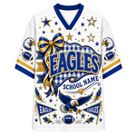 Chaotic Club Custom Mascot Coquette Bow Game Day Mesh Jersey