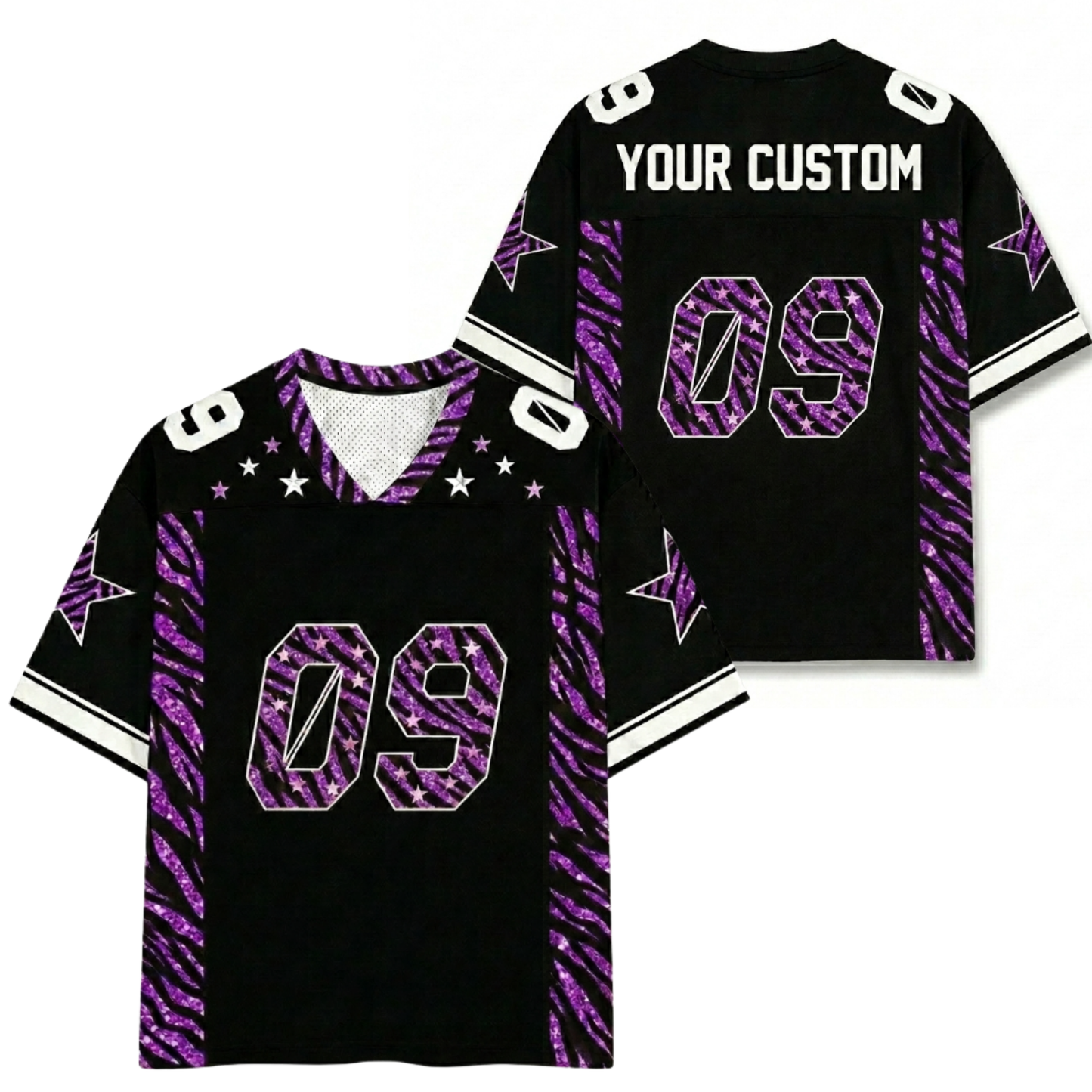 ChaoticClub Personalized Blink Leopard Stars Mesh Jersey