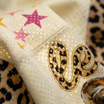 ChaoticClub Leopard Stars Bubblegum Striped Summer Mesh Jersey