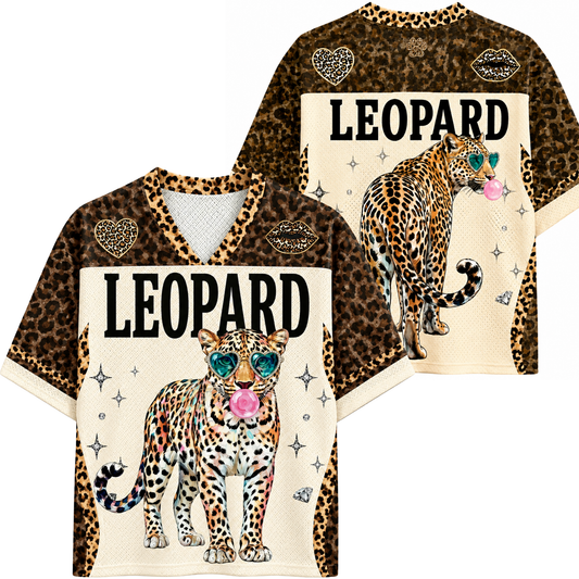 ChaoticcClub Bubblegum Leopard Mesh Jersey