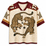 ChaoticClub Retro Leopard Fighting Wildlife Mesh Jersey