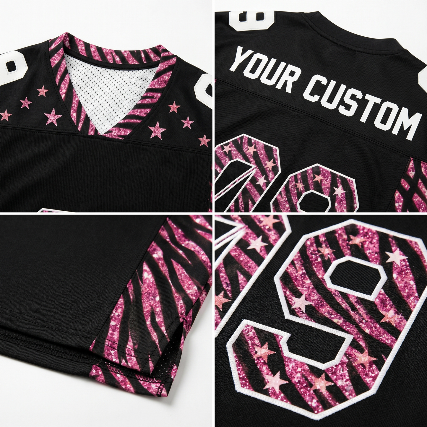 ChaoticClub Personalized Blink Leopard Stars Mesh Jersey