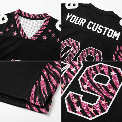 ChaoticClub Personalized Blink Leopard Stars Mesh Jersey