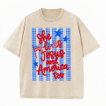 Chaoticclub She Loves Jesus And American Washed T-Shirt