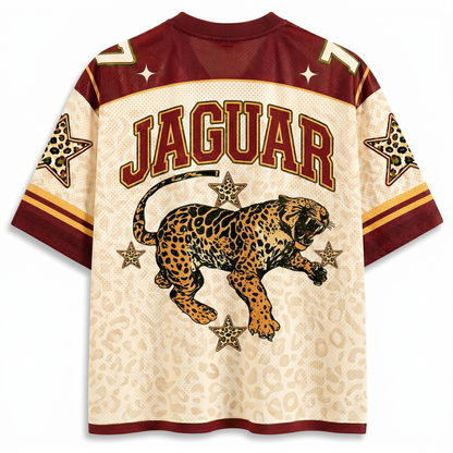 ChaoticClub Retro Leopard Fighting Wildlife Mesh Jersey