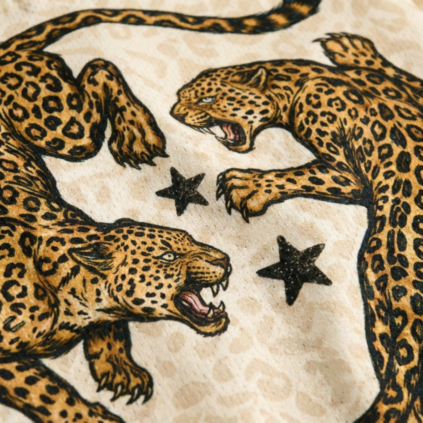 ChaoticClub Retro Leopard Fighting Wildlife Mesh Jersey