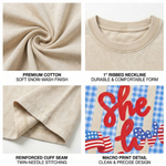 Chaoticclub She Loves Jesus And American Washed T-Shirt