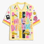 ChaoticClub Striped Make A Difference Pencil Crayons  Mesh Jersey