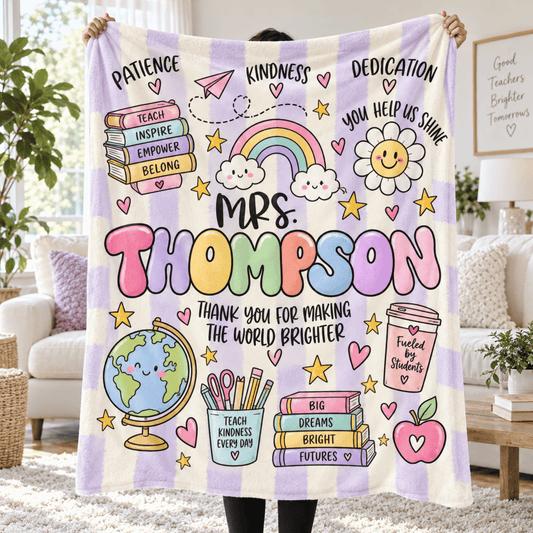 Chaotic Club Personalized Teacher Fleece Blanket
