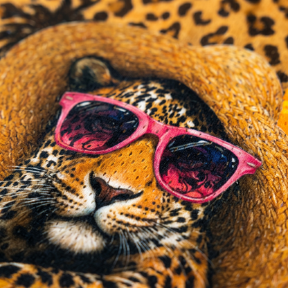 ChaoticClub Preppy Summer Coquette Leopard Mesh Jersey