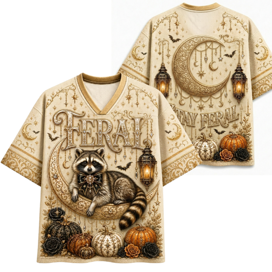 Chaotic Club Halloween Funny Animal Quotes Gothic Mesh Jersey
