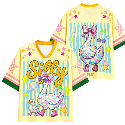 ChaoticClub Striped Silly Goose Bubblegum Mesh Jersey