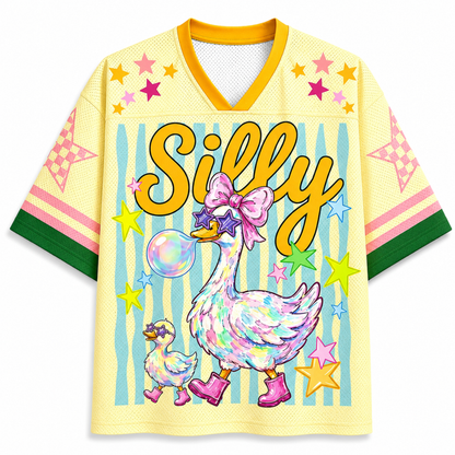 ChaoticClub Striped Silly Goose Bubblegum Mesh Jersey