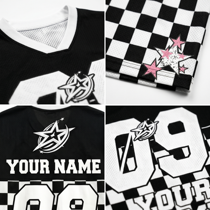 ChaoticClub Personalized Checkered Stars Mesh Jersey