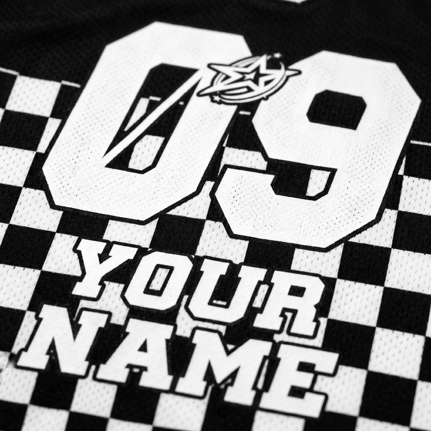 ChaoticClub Personalized Checkered Stars Mesh Jersey