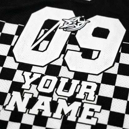 ChaoticClub Personalized Checkered Stars Mesh Jersey
