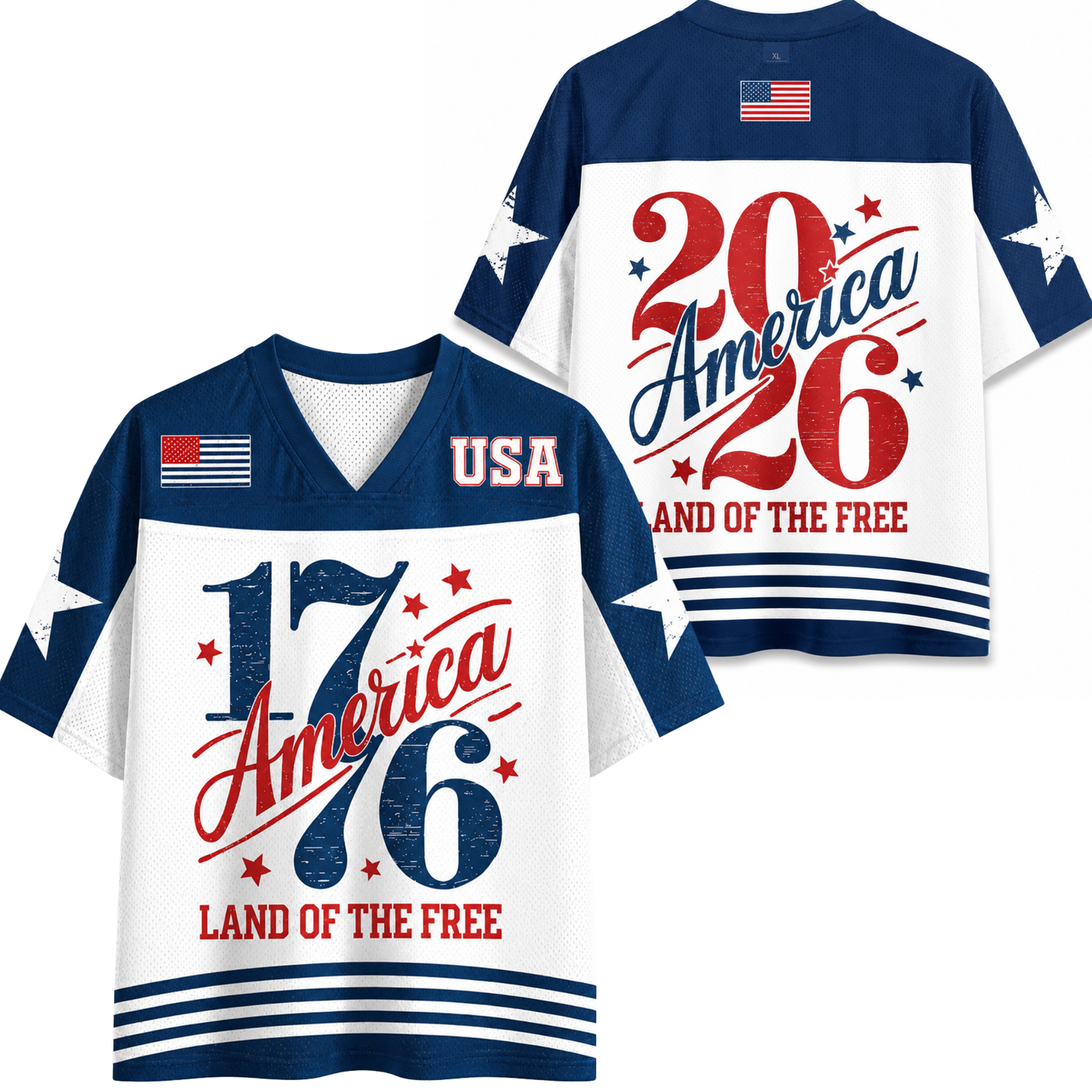 ChaoticClub American 1776 2026 Land Of The Free Mesh Jersey