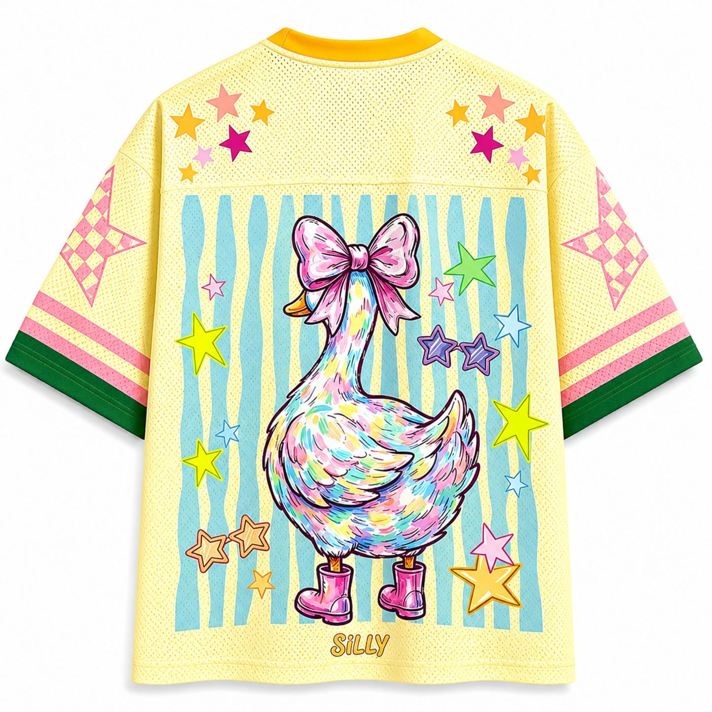 ChaoticClub Striped Silly Goose Bubblegum Mesh Jersey